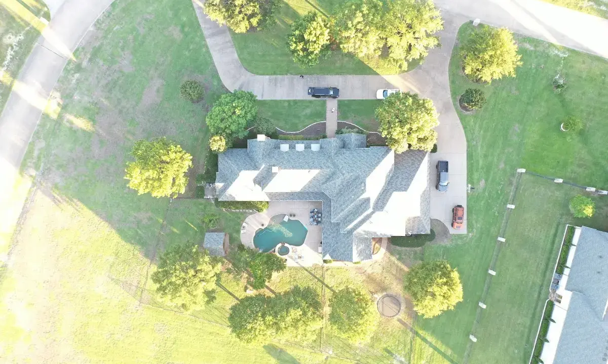 New shingle roof installation on a home in Fate